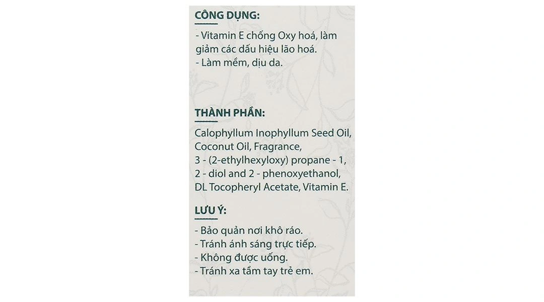 Dầu mù u M.U.U hỗ trợ làm lành vết bỏng, vết thương hở chai 30ml - 4